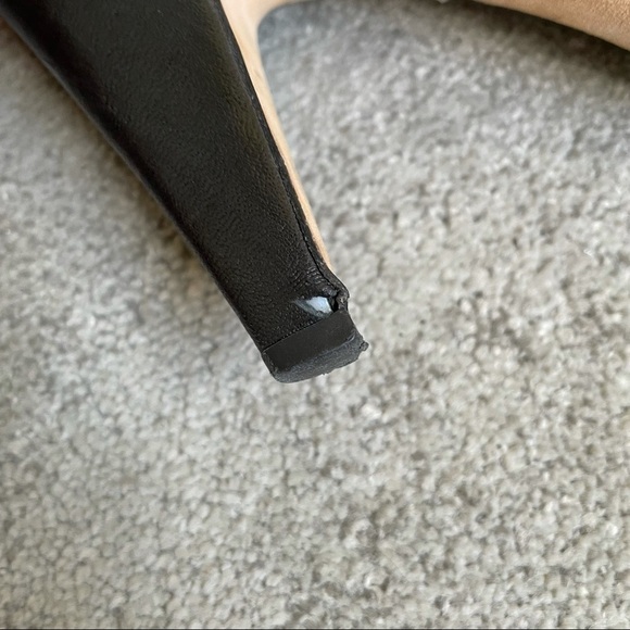 Loeffler Randall Leather V Vamp Gold Toe Heels - Picture 8 of 9